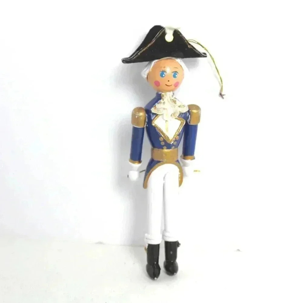 Vtg 1960s Story Time Nursery Rhymes Christmas Tree Ornament Holiday Pilgrim